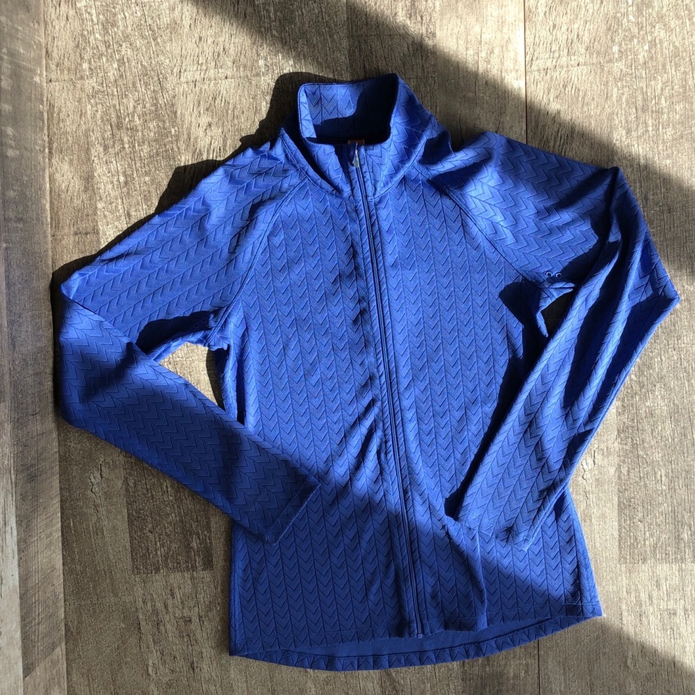 Lucy Zippered Jacket Blue Size Small